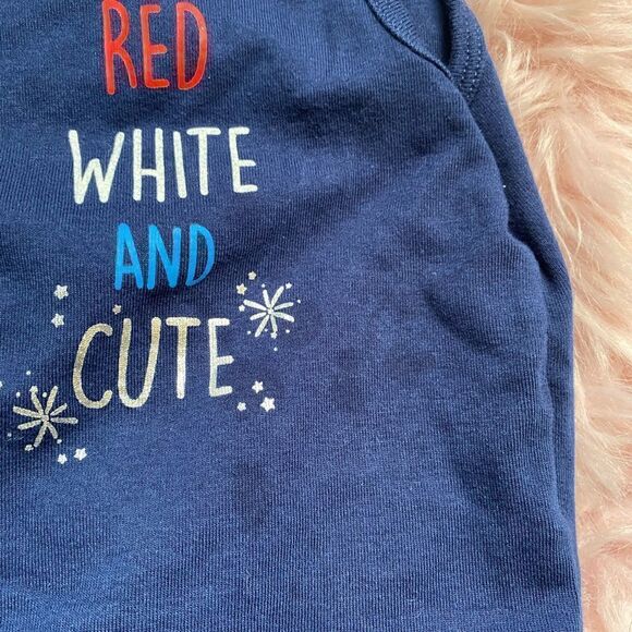 Bundle (2) Red, White, & Blue 6 Month Baby Outfits and (1) 6-9M Outfit - Picture 2 of 7
